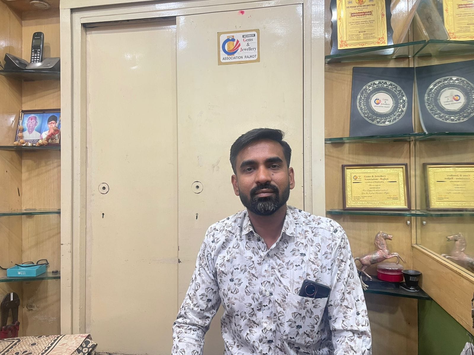 Mayur Adesara, president of the Gems and Jewellery Association of Rajkot, speaks about Bollywood stars sourcing jewellery from the city, one of Asia’s largest silver hubs | Photo: Udit Hinduja | ThePrint