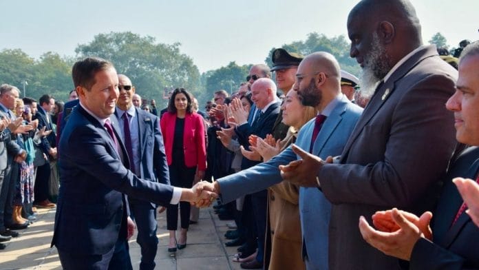 US Ambassador Sergio Gor on his first day at the US Embassy in New Delhi Monday. | X/@USAmbIndia