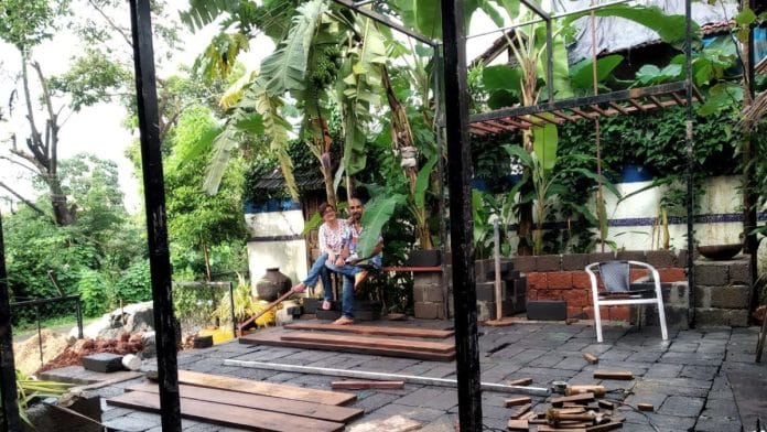 Sneha Bhandare and her husband, Raj, designing a low cost but artisanal cafe. It was the culmination of her pandemic baking journey | By special arrangement