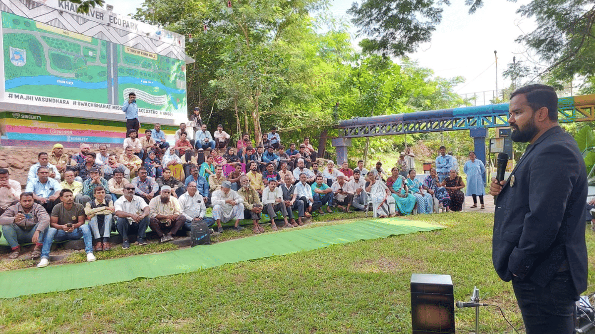 Municipal Commissioner G Sreekanth giving the inaugural address at The Kham River Eco Park | By special arrangement