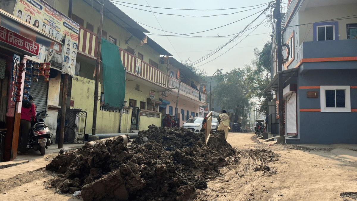 Roads have been dug up at various spots to trace the points of contamination. | Nootan Sharma/ThePrint