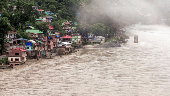File photo of a swelled Teesta river in Kalimpong following heavy rainfall | ANI