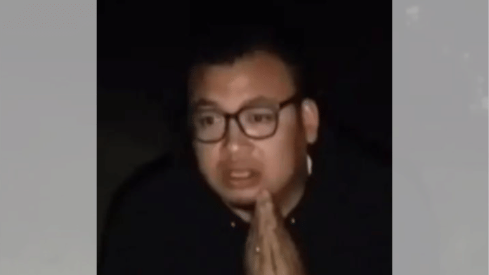 Mayanglambam Rishikanta Singh, the victim, in the video that has gone viral | By Special Arrangement