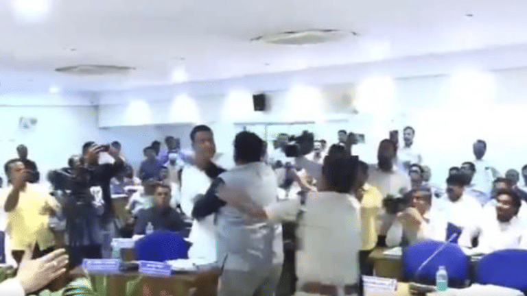 BJP MLA & Congress MLC come to blows over alleged land encroachment in Karnataka’s Bidar