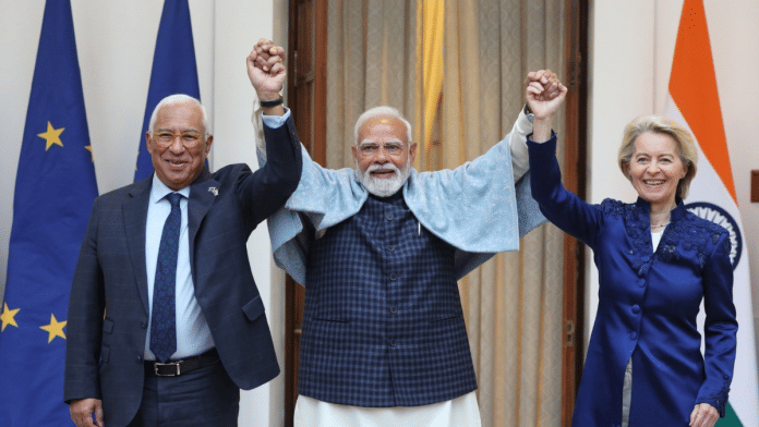 Conclusion of negotiations for FTA was announced by PM Modi, European Commission President Ursula von der Leyen & European Council President Antonio Costa. | X/@narendramodi