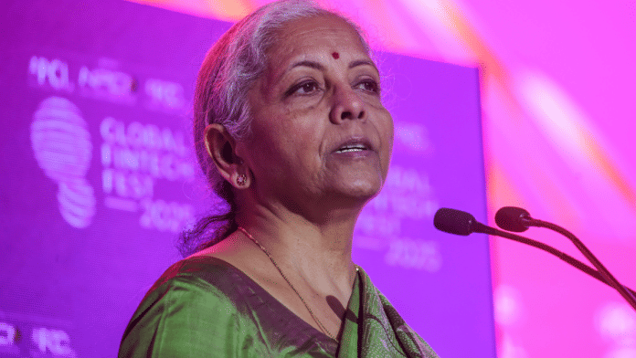 Finance minister Nirmala Sitharaman