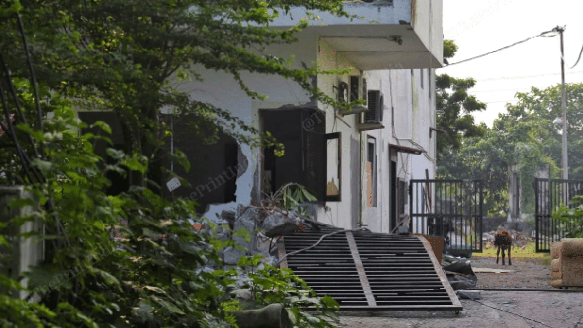 The partly-demolished Vanantra resort, where Ankita Bhandari worked as a receptionist before she went missing | Praveen Jain | ThePrint