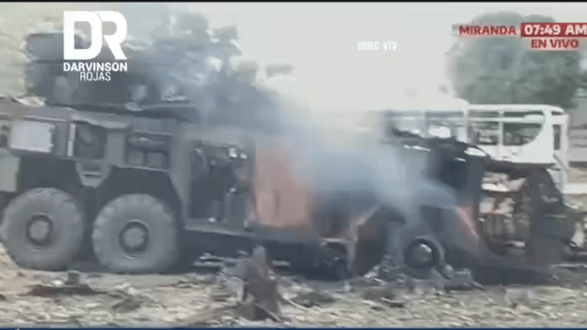 A screenshot of footage shown by Venezuelan state media | X