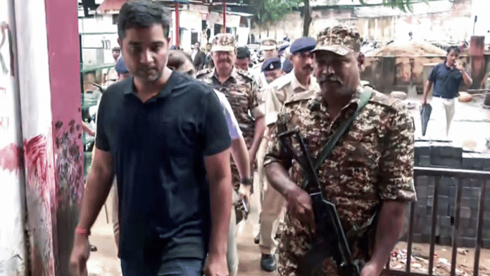 File photo of ex-Chhattisgarh CM Bhupesh Baghel's son Chaitanya Baghel being produced before a Raipur court by ED. | ANI