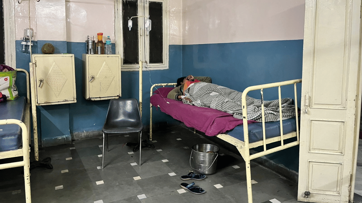A resident of Bhagirathpura admitted at a hospital. | Nootan Sharma/ThePrint