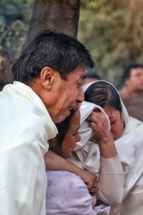 Father and sisters of the victim (M. Rishikanta) | Praveen Jain | ThePrint