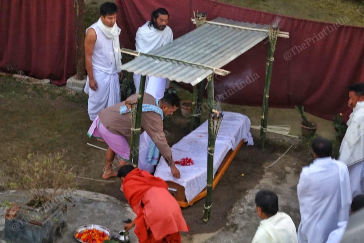 Family members and villagers paying his last tribute at a prayer meeting | Praveen Jain | ThePrint