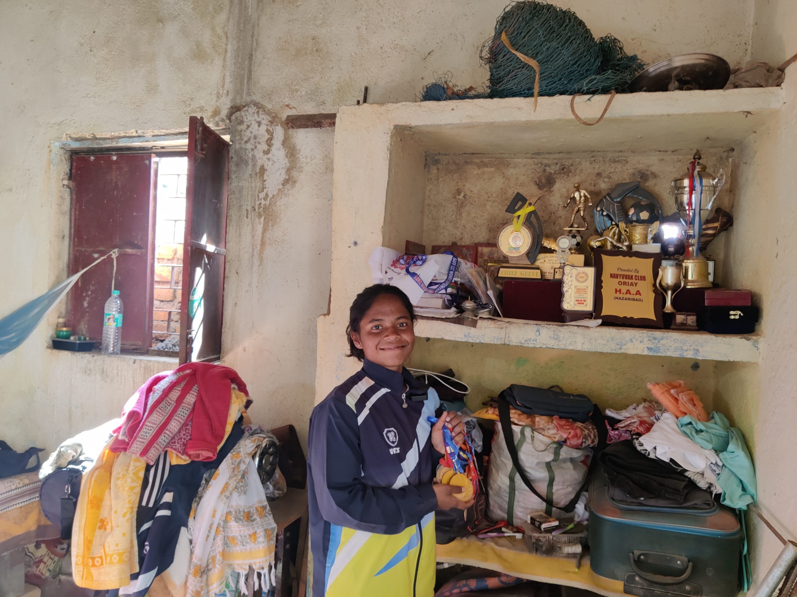 Anushka’s growing collection of medals and trophies, many of which she hopes to display on a “wall of dreams” in the new house | Photo: Almina Khatoon | ThePrint
