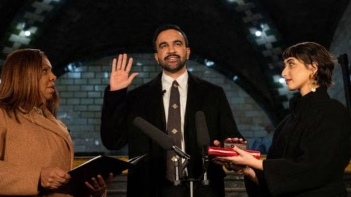 Zohran Mamdani was sworn in as New York City mayor on 1 January