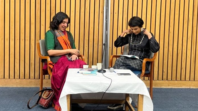 Author Ananya Vajpeyi with journalist Pallavi Aiyar at the book launch