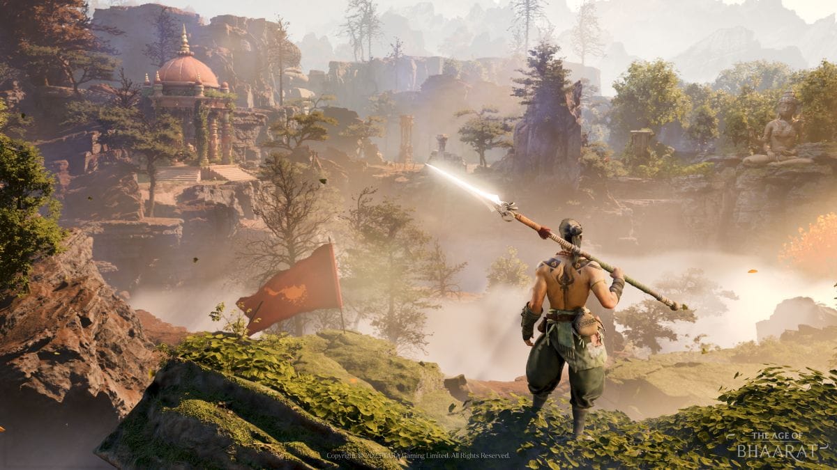 The protagonist in the Age of Bhaarat wields a spear and dons a trishula tattoo on his back. | By special arrangement