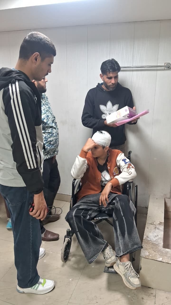 Tabish Ahmed, a shawl vendor in Dehradun, sits in a wheelchair with his head wrapped in gauze after allegedly being attacked by a shopkeeper last month after knowing he was a Kashmiri Muslim | Sakshi Mehra, ThePrint