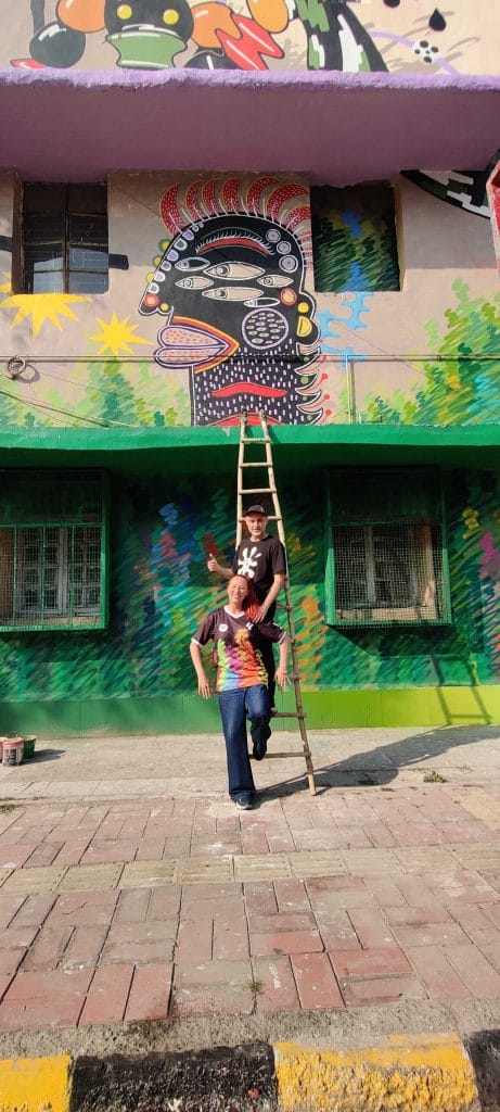 Spanish artist Suso33 with his wife Annabelle | Stella Dey, ThePrint