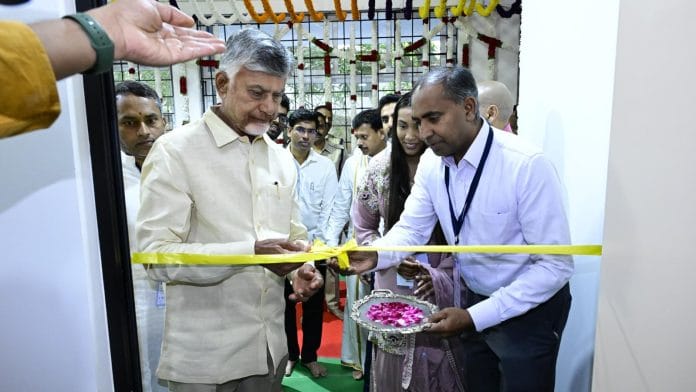 Andhra Pradesh CM N Chandrababu Naidu inaugurating the Integrated Command and Control Centre at Tirumala, Tirupati in September 2025 | Photo : Deepika Amirapu, ThePrint