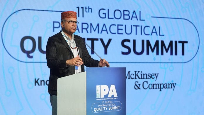 Drugs Controller General of India (DCGI) Rajeev Singh Raghuvanshi speaks at the 11th Global Pharmaceutical Quality Summit in Mumbai, India February 23, 2026. REUTERS/Francis Mascarenhas