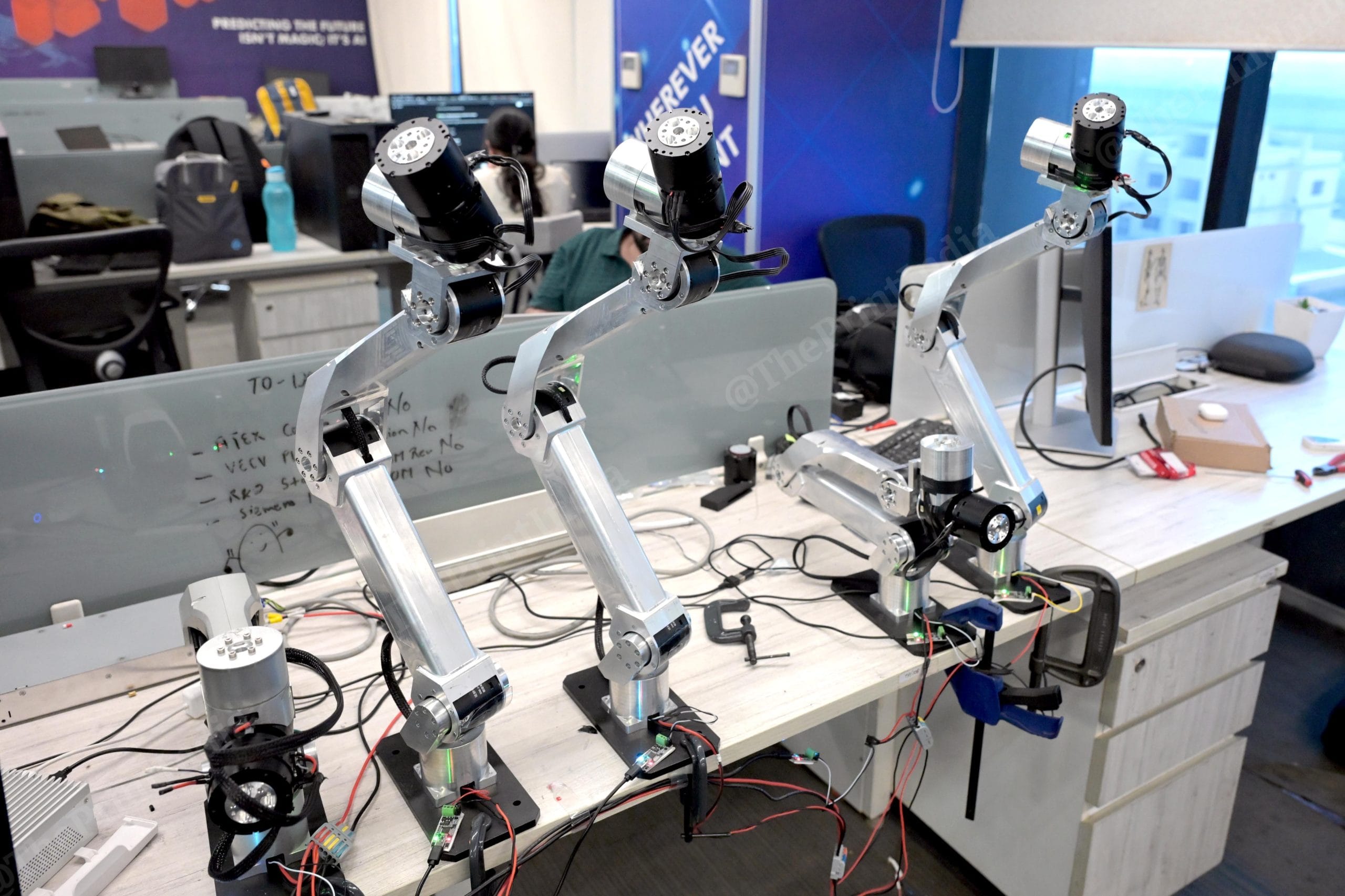 Robotic arms being tested by Addverb team