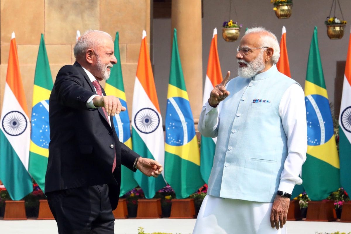 Brazil President Luiz Inácio Lula da Silva with PM Modi at Hyderabad House | Praveen Jain | ThePrint
