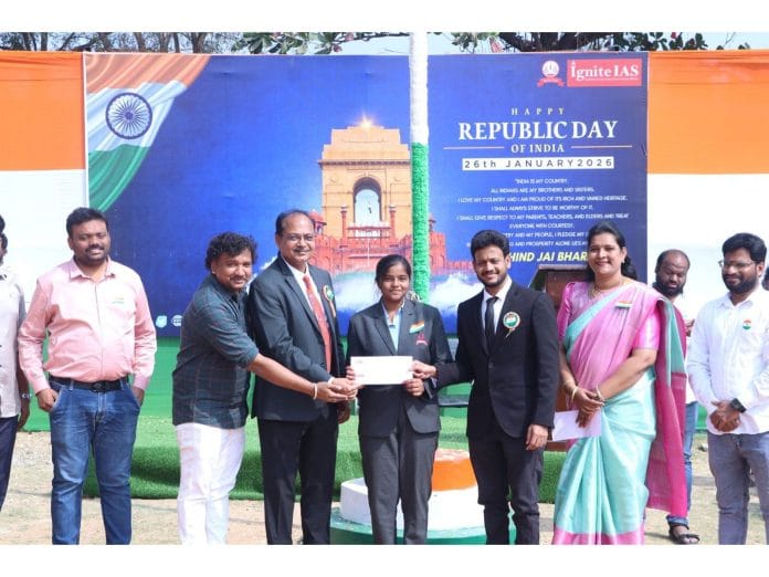 Ignite IAS Hyderabad Celebrates 77th Republic Day with Emphasis on Constitutional Values and Nation Building