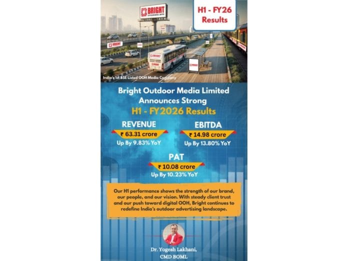 Bright Outdoor Media Limited Announces Strong H1-FY 2026 Results