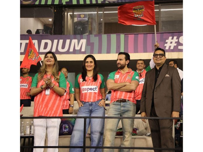 Tiigers of Kolkata Owner Aksha Kamboj & Co-Owners Saif Ali Khan and Kareena Kapoor Khan Rally Behind the Team in Surat