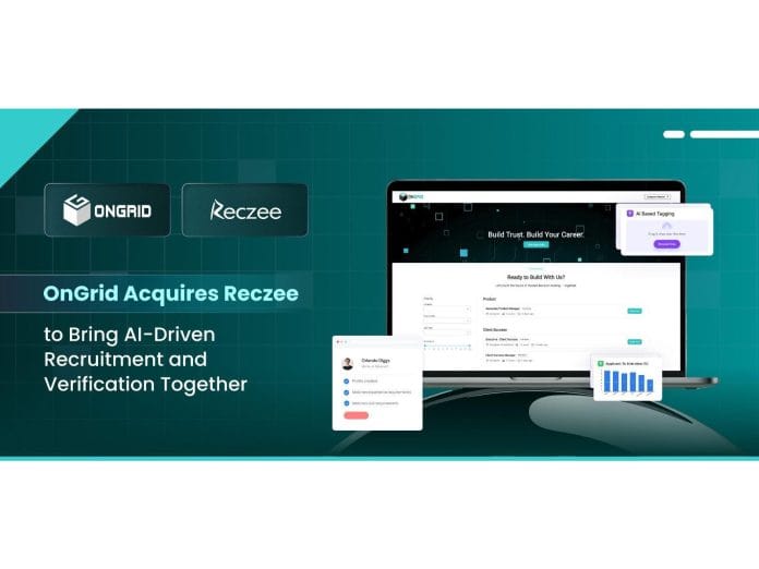 OnGrid Acquires Reczee to Bring AI-Driven Recruitment and Verification Together 