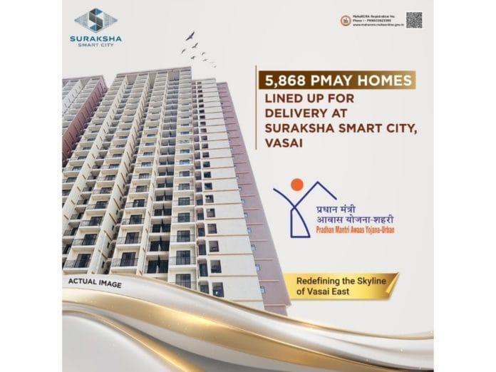 5868 PMAY units lined up for delivery at Suraksha Smart City, Vasai