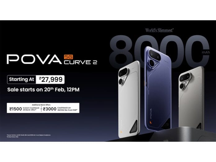 POVA Curve 2 Goes Official with Massive Battery Power in a Slim, Futuristic Design
