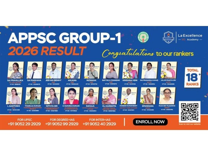 La Excellence IAS Academy Announces Admissions Open for 2026-27 Academic Year for Inter + IAS, Degree + IAS and Integrated Competitive Programs