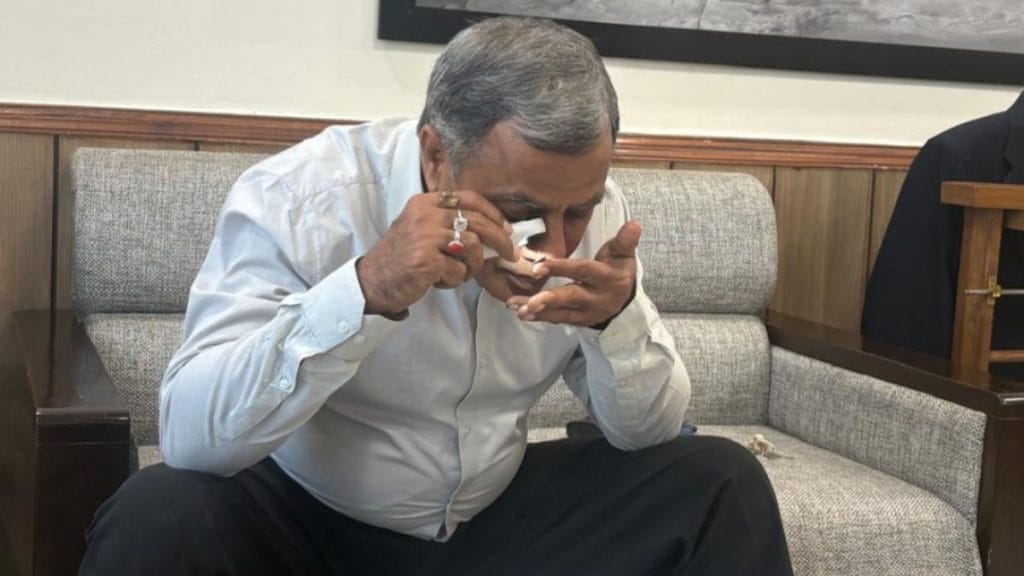 Alok Tripathi examining artefacts at his Delhi office | Photo: Special arrangement