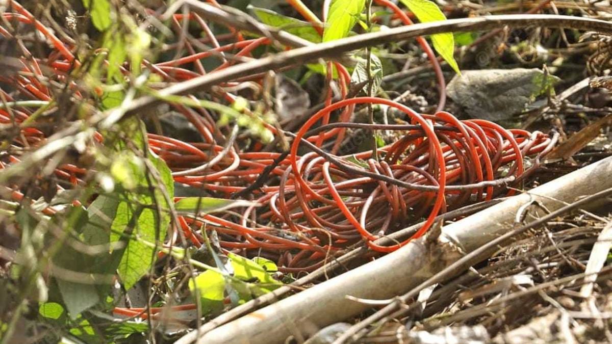 A blast device wire at the mining site | Praveen Jain | ThePrint