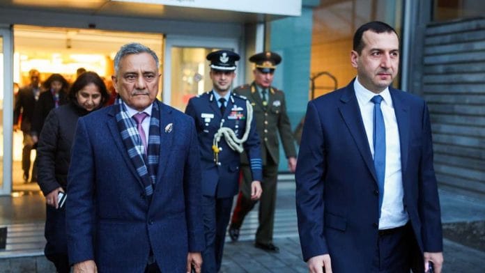 Delegation led by Chief of Defence Staff, General Anil Chauhan in Armenia on a four-day official visit earlier in February | @HQ_IDS_India/ANI