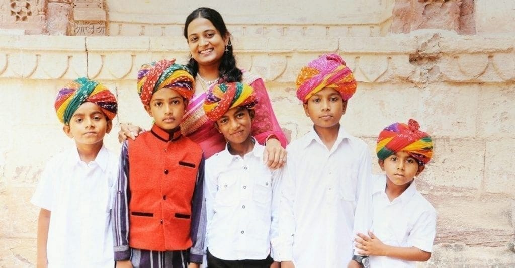 Kriti Bharti with child marriage survivors in Rajasthan | By special arrangement 