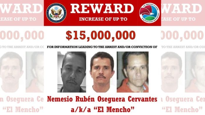 El Mencho, appears in undated photographs in a wanted poster on US Dept of State website | State Dept/Handout via REUTERS