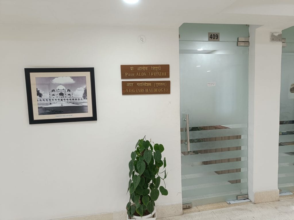 A photograph of Mughal-era monument Humayun Tomb outside Alok Tripathi office at Dharohar Bhawan | Photo: Krishan Murari/ThePrint