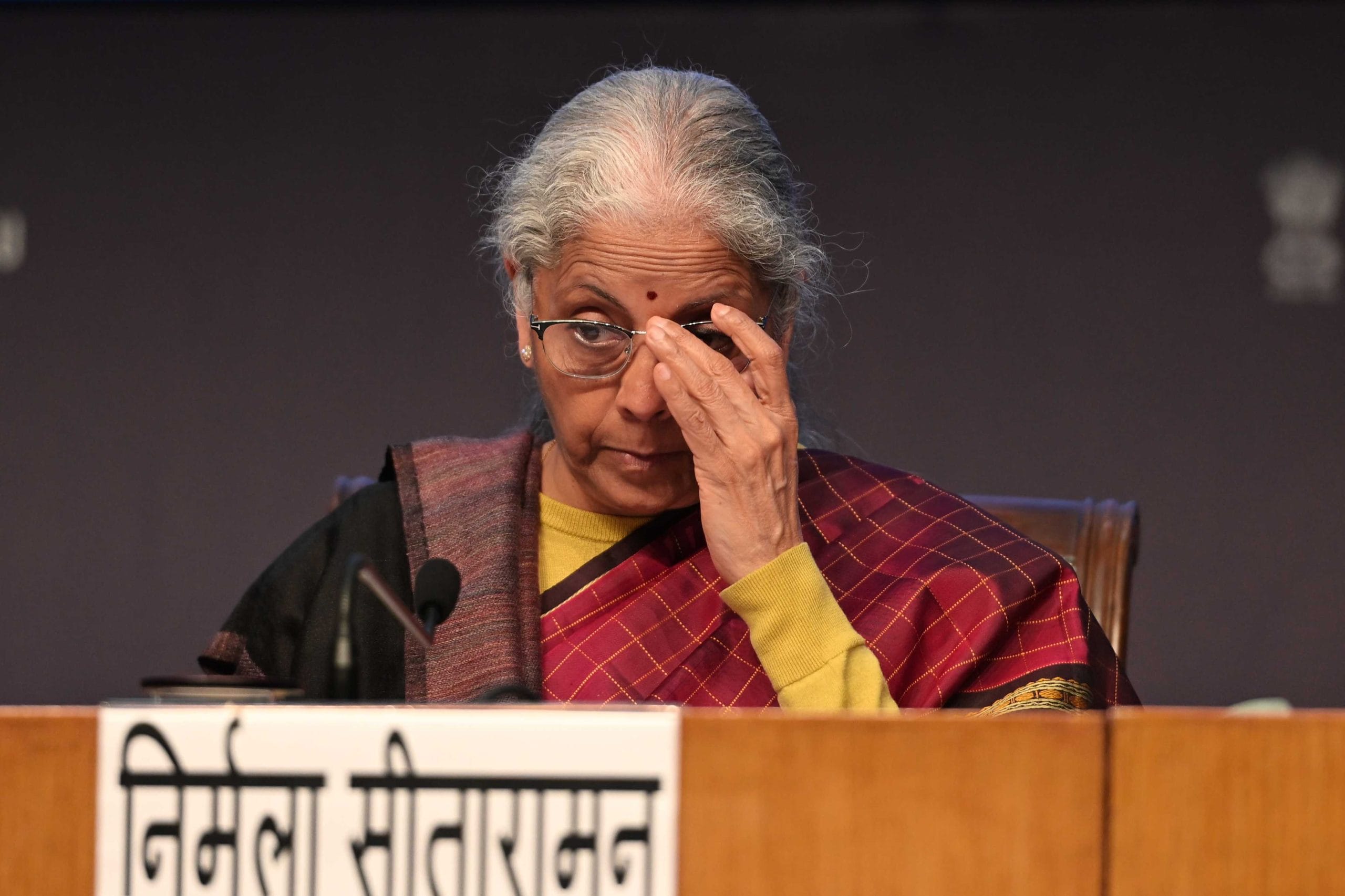 Finance Minister Nirmala Sitharaman at a post-Budget press conference at the National Media Centre, New Delhi on 1 February | Photo: Suraj Singh Bisht | ThePrint