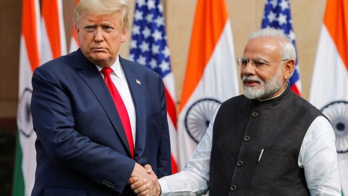 A file photo of Prime Minister Narendra Modi with US President Donald Trump, posted by US Ambassador to India Sergio Gor | Source: X
