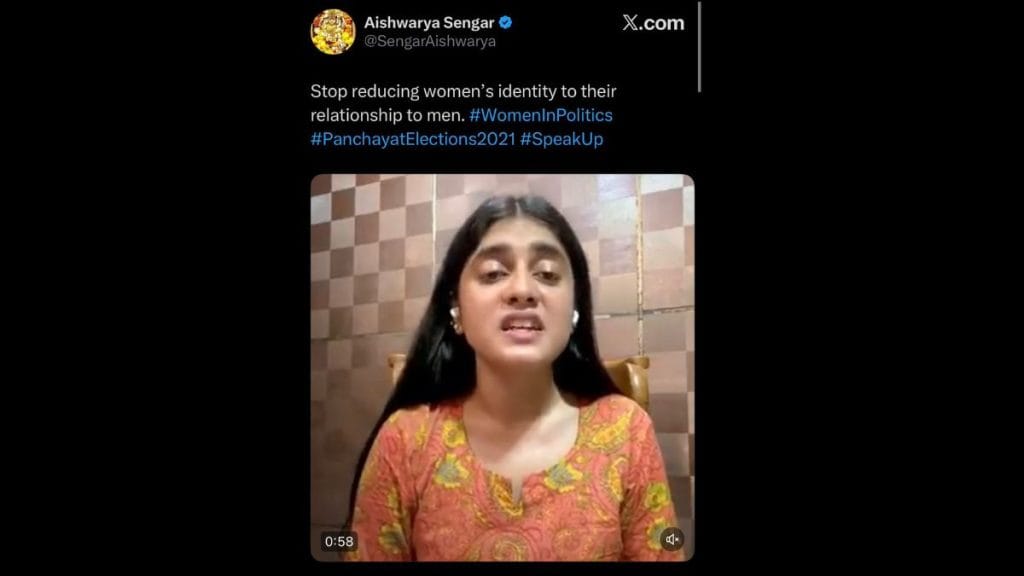 A screenshot of the first video released by Aishwarya on X. 