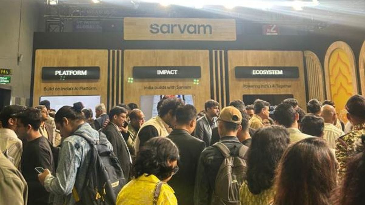 Sarvam AI's pavilion at Bharat Mandapam | Vrinda Tulsian | ThePrint