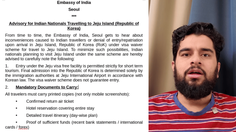 Indian embassy in Korea issues travel advisory after influencer says he was detained at Jeju Island