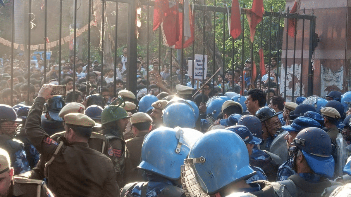 Thursday's protest march turned into clashes as students were blocked from marching outside the campus | By special arrangement