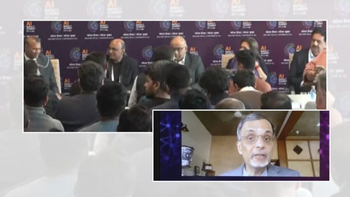 Panellists at the AI Impact Summit 2026; Chief Economic Adviser to the Government of India V. Anantha Nageswaran | YouTube Screenshots