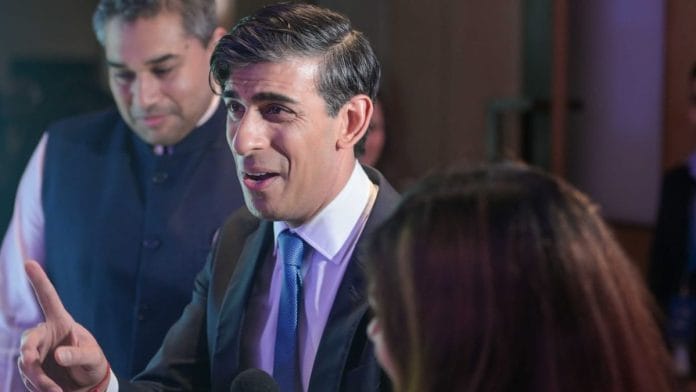 Rishi Sunak at the New Delhi event on AI Wednesday | Suraj Singh Bisht | ThePrint
