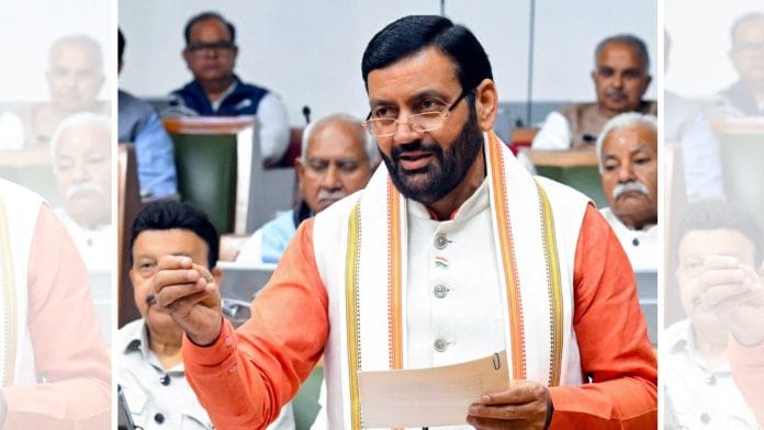 Haryana Chief Minister Nayab Saini in the state assembly Tuesday | ANI