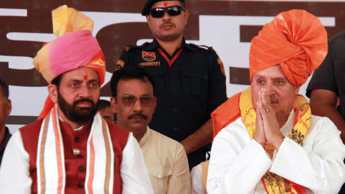 File photo of Haryana Chief Minister Nayab Singh Saini and Gurugram MP Rao Inderjit Singh. | ANI