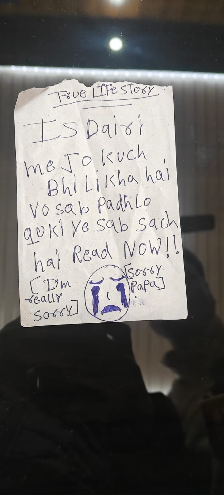 A page from the final note left behind by the girls | Mayank Kumar/ThePrint